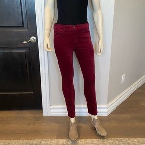 GAP High Rise Burgundy Jeggings